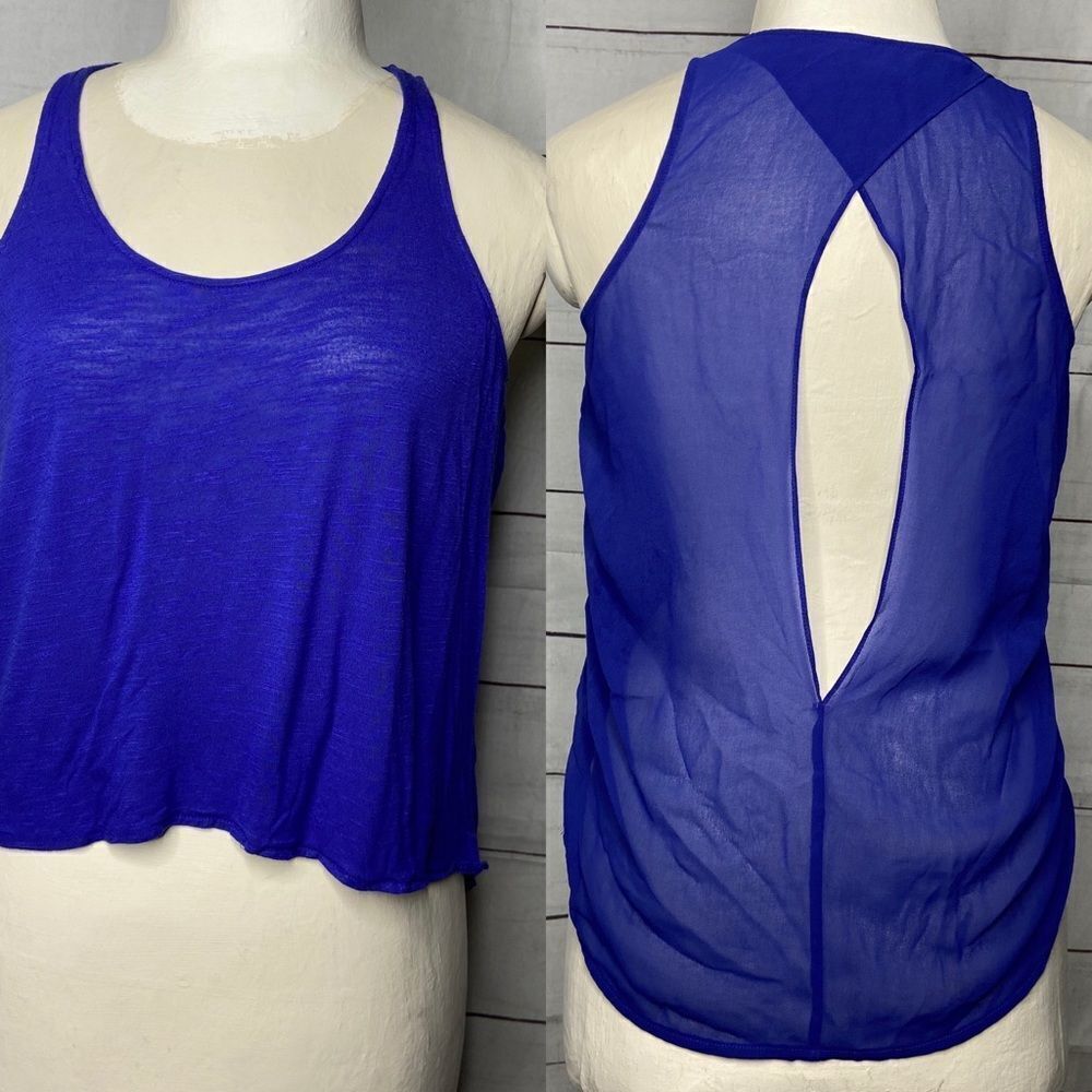 3/$25 UO Silence + Noise hi lo blue top Small